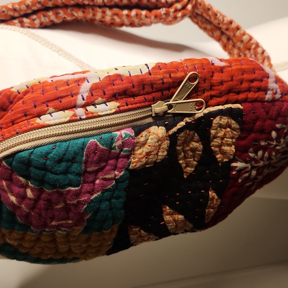 Colorful Patchwork Quilted World Finds Hippie Boho Sling Bag - Picture 2 of 12